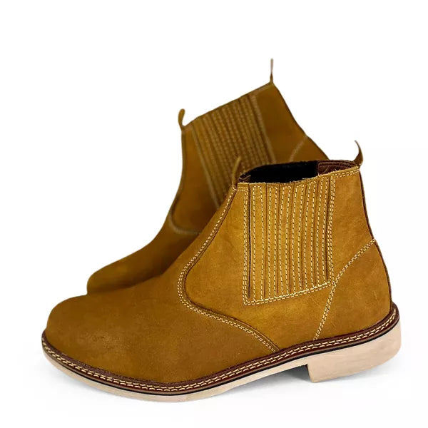 Kit Bota Bravo de Cuero Genuino con Plantilla Ortopédica +REGALOS: Funda, Llavero y Cinturón de Cuero