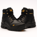 Kit Bota Toro de Cuero Legítimo con Plantilla Ortopédica y Punta de Acero +REGALOS: Vaso Térmico, Cuchillo con Funda y Reloj Táctico