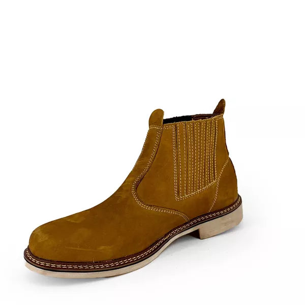 Kit Bota Bravo de Cuero Genuino con Plantilla Ortopédica +REGALOS: Funda, Llavero y Cinturón de Cuero