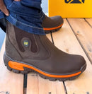 Kit Bota Adventure de Cuero Legítimo con Plantilla Ortopédica y Suela Antideslizante +REGALOS: Vaso Térmico, Sombrero, Cinturón y Billetera