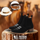 Kit Bota Pampa de Cuero Legítimo con Plantilla Ortopédica +REGALOS: Cinturón de Cuero y Sombrero